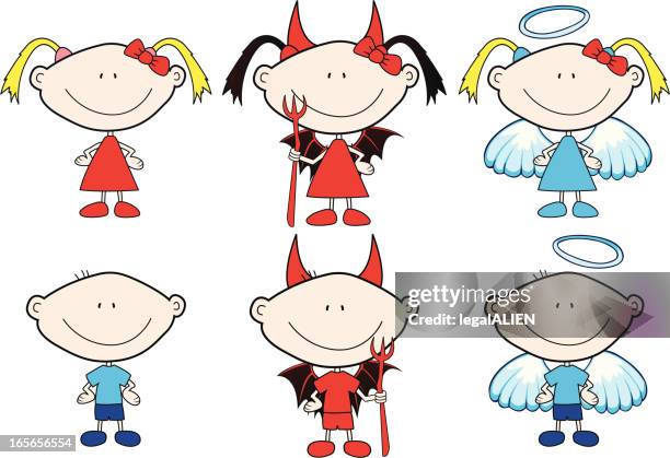 children - little brother stock illustrations
