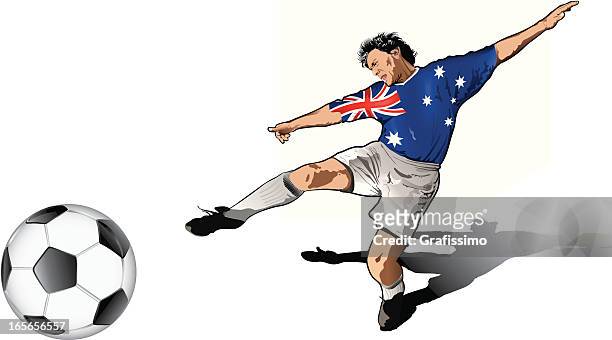 australian soccer player - joe allen welsh soccer player stock illustrations
