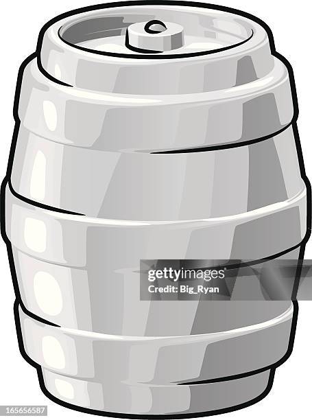 illustration of a beer keg isolated on a white background - big white background stock illustrations