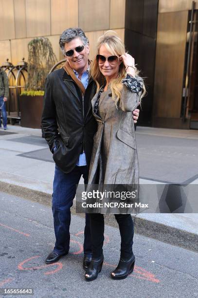 Television Personalities John Bluher and Taylor Armstrong are sighted on April 4, 2013 in New York City.