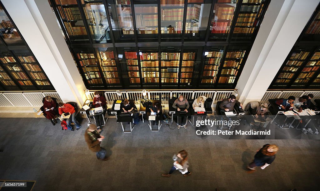 Multimedia Library From England Visitors study and use their laptops at The British Library on April ...
