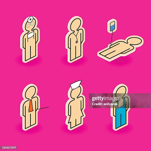 medical people - patient involvement stock illustrations