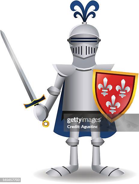 knight - ganzkörperrüstung stock-grafiken, -clipart, -cartoons und -symbole