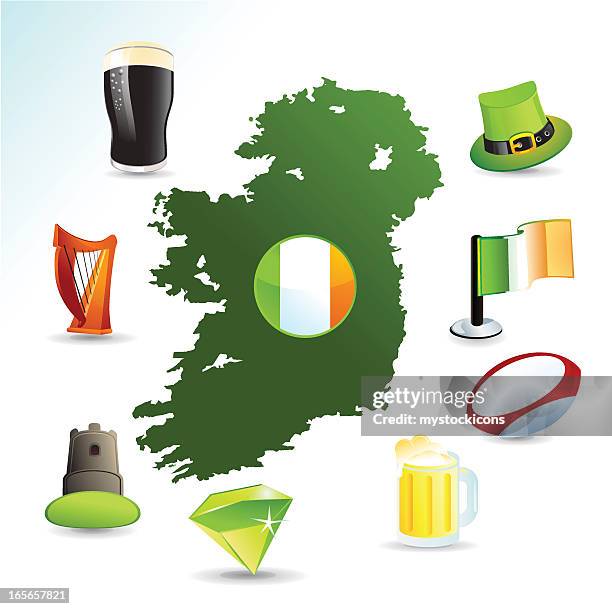 ireland - celtic music stock illustrations