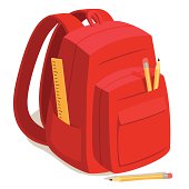 Red Back to School Backpack