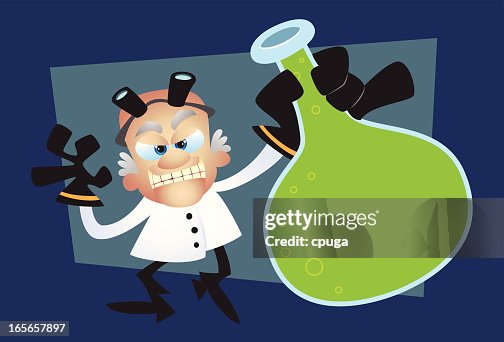Mad Scientist Cartoon. Mad Scientist Cartoon.