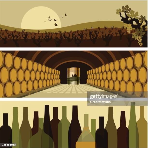 ilustraciones, imágenes clip art, dibujos animados e iconos de stock de vino de banners - barrel