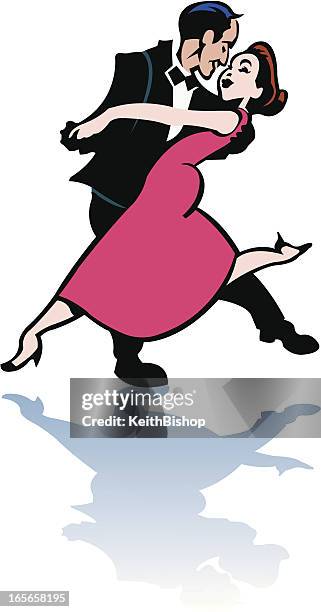 dancing - man and woman - couple dancing stock illustrations
