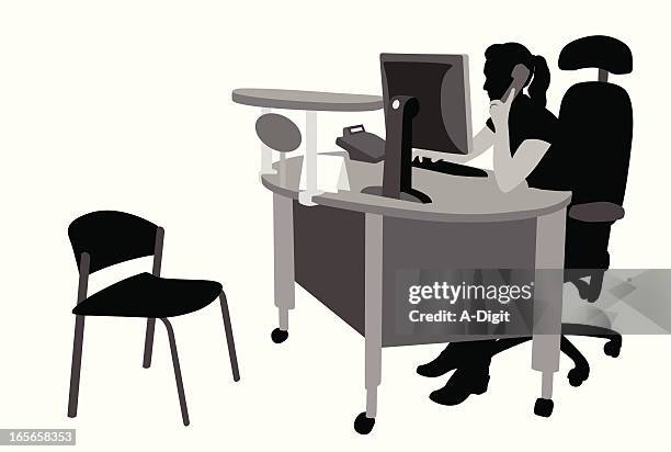 working details vector silhouette - typing email stock illustrations