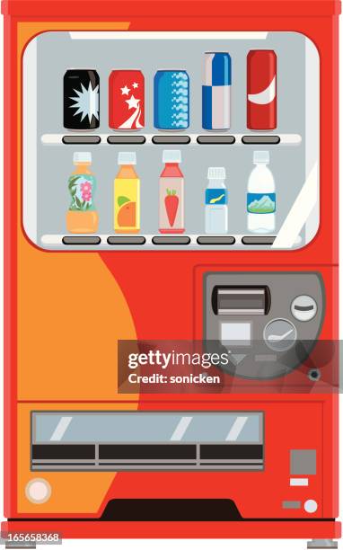 soft drinks vending machine - vending machine stock illustrations