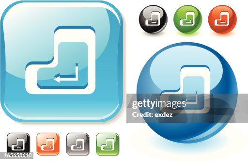 Enter button icon set Enter button icon set