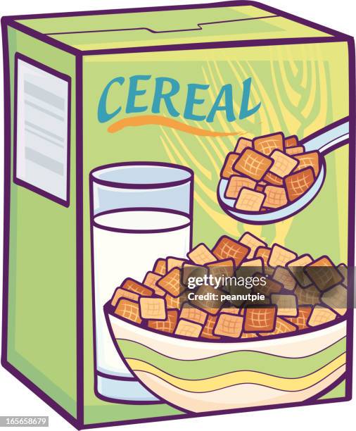 healthy cereal - cereal bowl stock illustrations