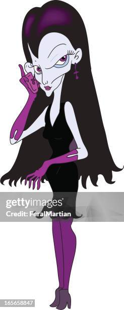 goth calling - goth stock illustrations
