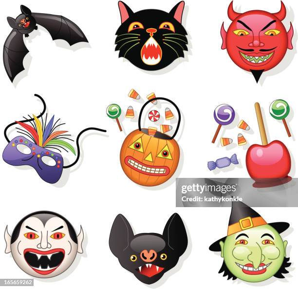 halloween elements - candy corn stock illustrations