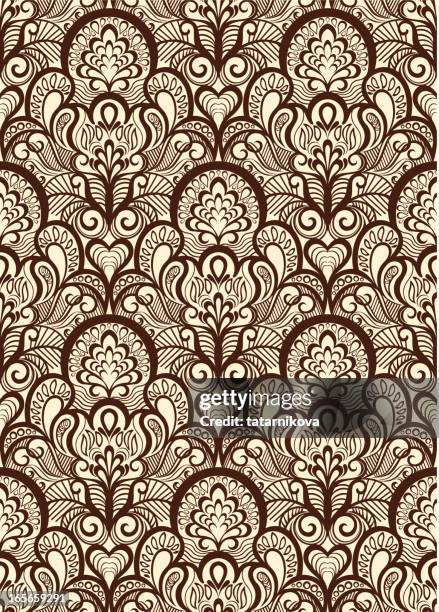floral pattern - brocade background stock illustrations