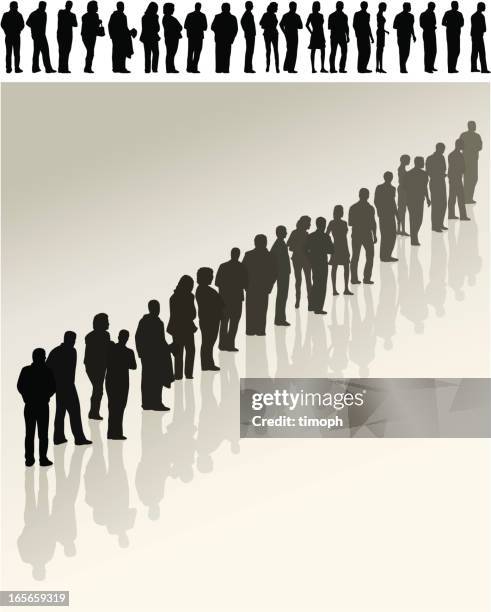queue - lining up stock illustrations