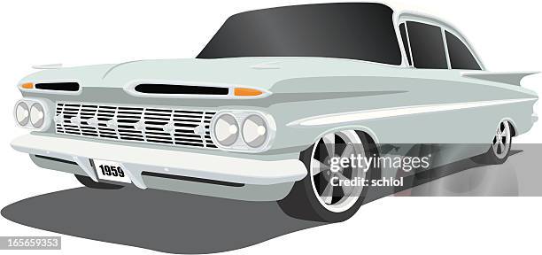 ilustrações de stock, clip art, desenhos animados e ícones de chevrolet impala 1959 - 1950 1959