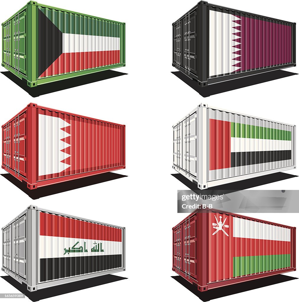 Cargo Containers With Flag Designs High-Res Vector Graphic - Getty Images