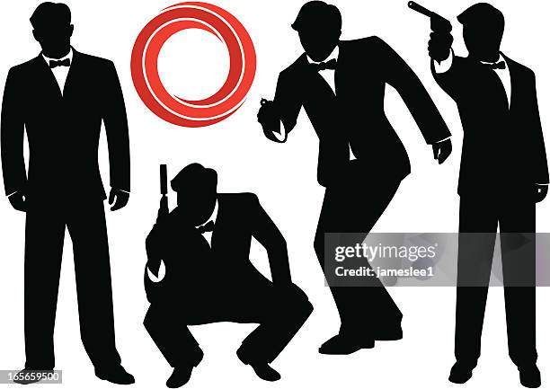 secret agenten - tuxedo stock-grafiken, -clipart, -cartoons und -symbole