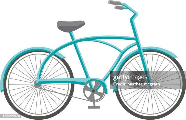 ilustrações de stock, clip art, desenhos animados e ícones de bicicleta azul - bicicleta vintage