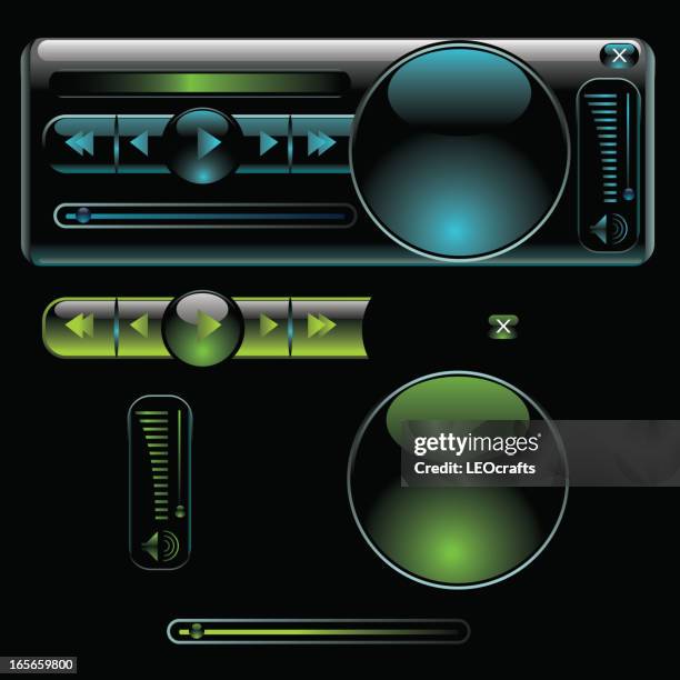 compact media player - volume dial stock illustrations