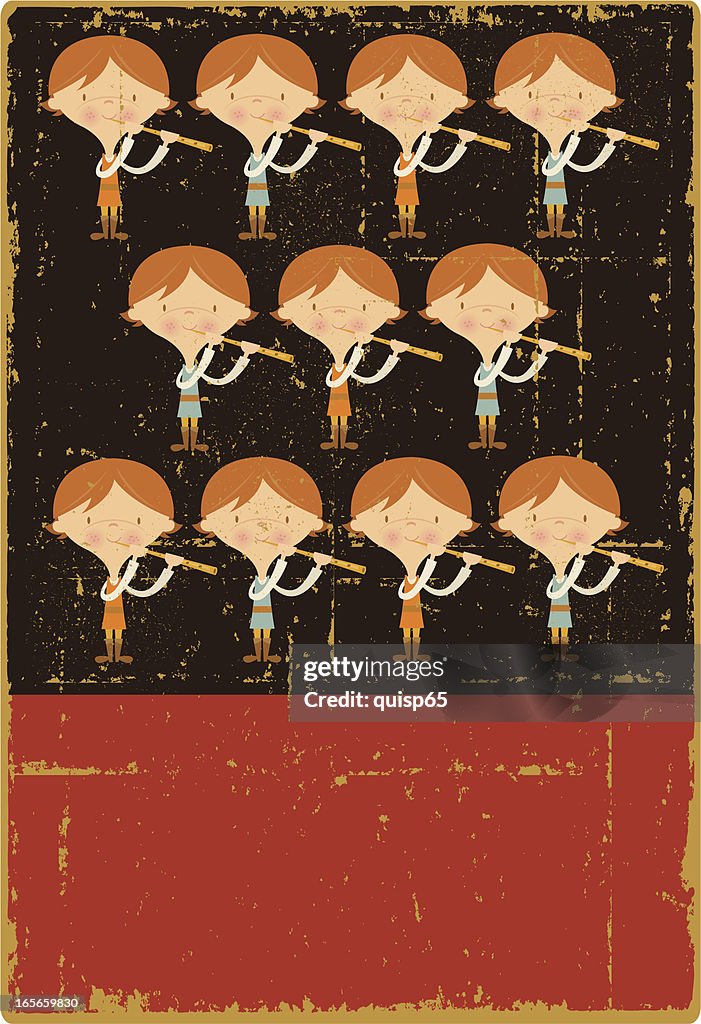 Vintage Eleven Pipers Piping