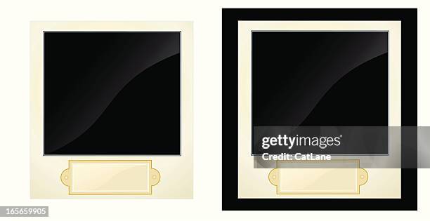 photos with nameplate - memorial plaque stock illustrations
