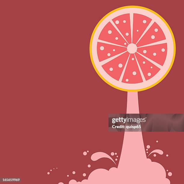 fresh squeezed grapefruit juice - grapefruit juice stock illustrations