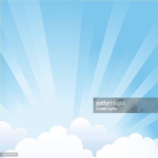 stockillustraties, clipart, cartoons en iconen met sky with clouds - blue sky