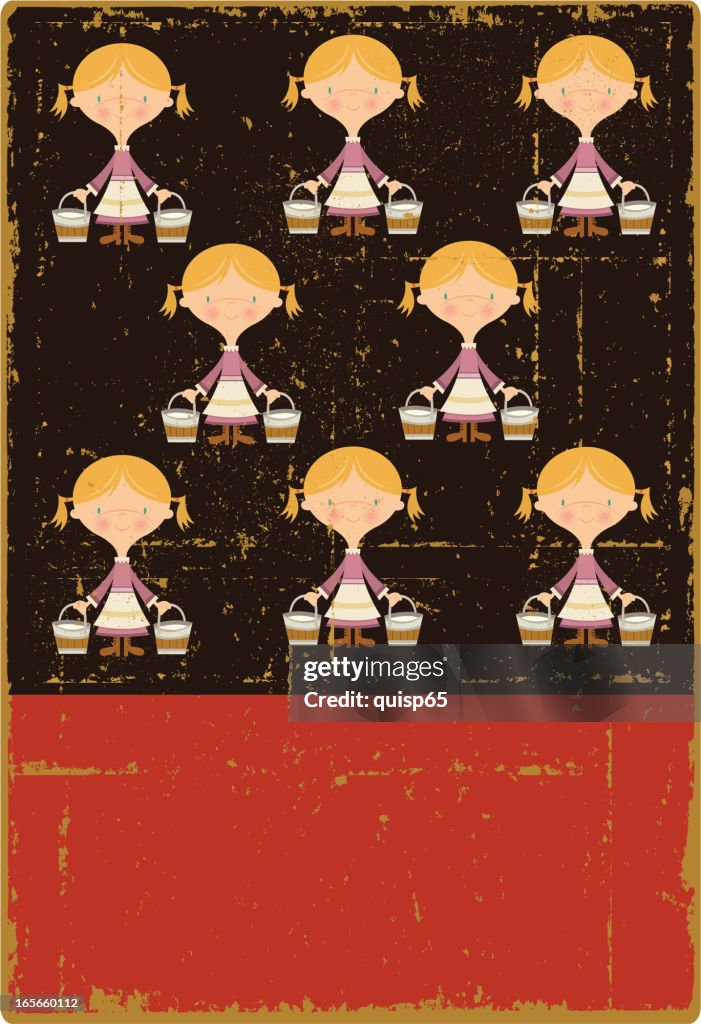 Vintage Eight Maids a Milking