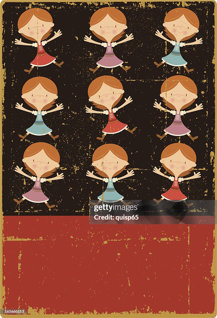 Vintage Nine Ladies Dancing
