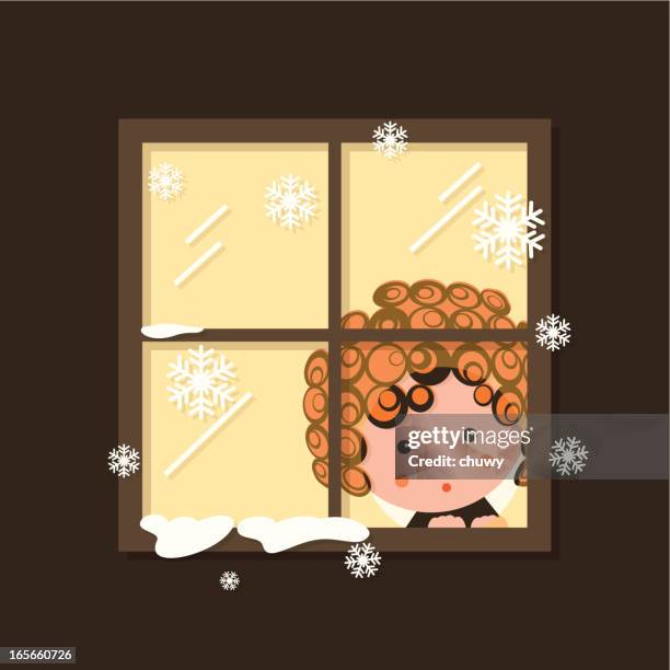 from my window - window frame stock illustrations