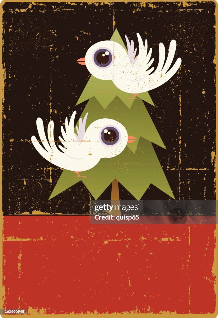 Vintage Two Turtle Doves