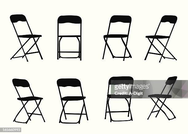 stühle - folding chair stock-grafiken, -clipart, -cartoons und -symbole