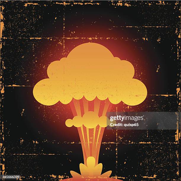 bildbanksillustrationer, clip art samt tecknat material och ikoner med nuclear explosion - vätebomb