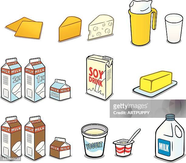 ilustrações de stock, clip art, desenhos animados e ícones de os produtos lácteos - manteiga