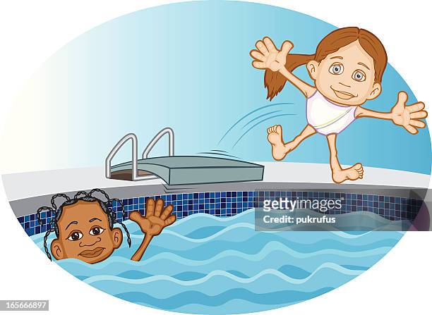 428 Girl Swimming High Res Illustrations - Getty Images