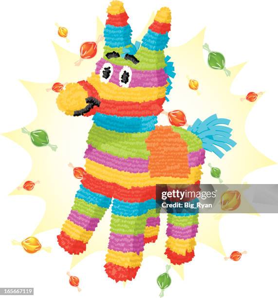 candy pinata - piñata stock illustrations