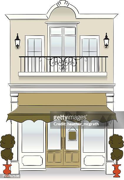 storefront - cafe front stock illustrations