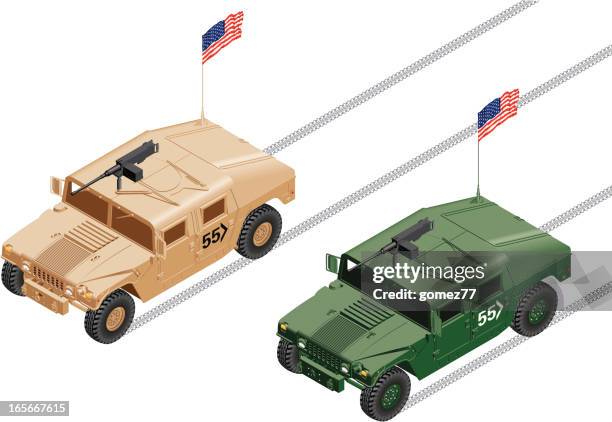 military humvee - humvee stock illustrations