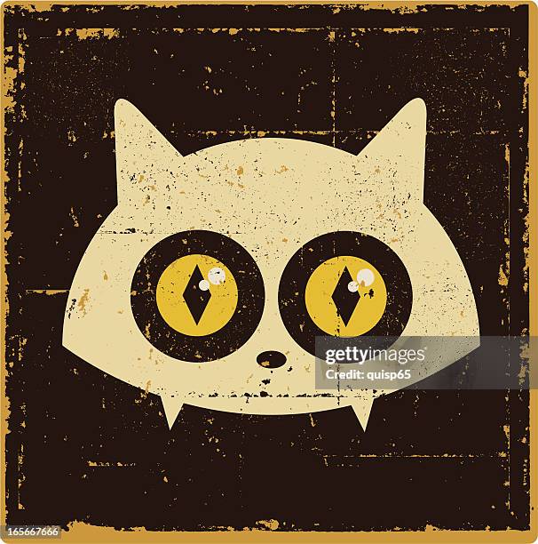 halloween cat skull - cat skeleton stock illustrations