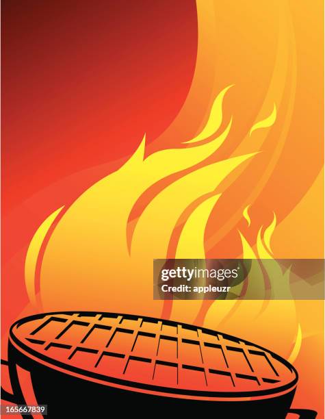 barbecue background - flame background stock illustrations