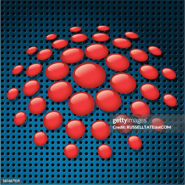 turbo blobs on blue - blue paint explosion stock illustrations