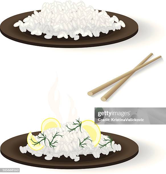 rice - fried rice stock illustrations