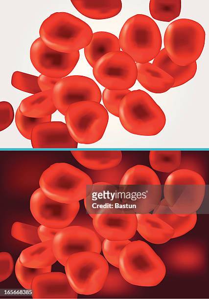 ilustrações, clipart, desenhos animados e ícones de células de sangue fluindo - alta magnificação