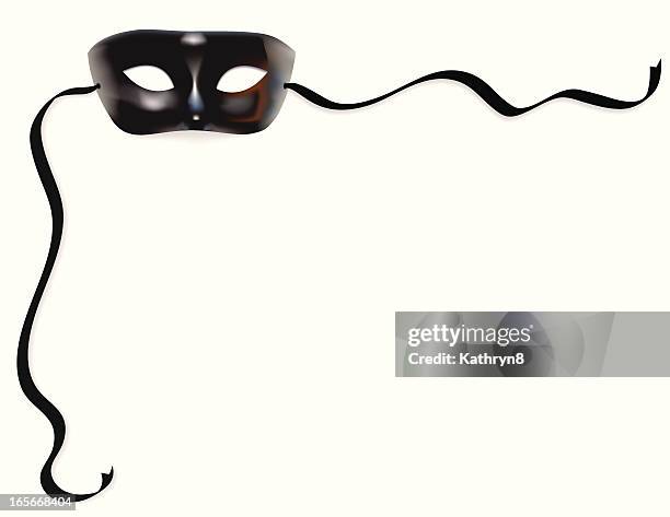 black mask corner - carnaval stock illustrations