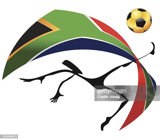 soccer rsa 2010 - port elizabeth south africa stock illustrations