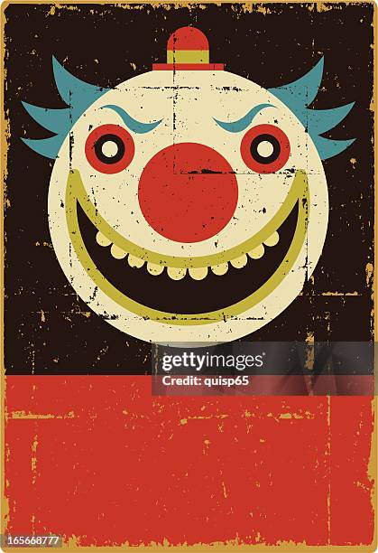 böse clown - fotolächeln stock-grafiken, -clipart, -cartoons und -symbole