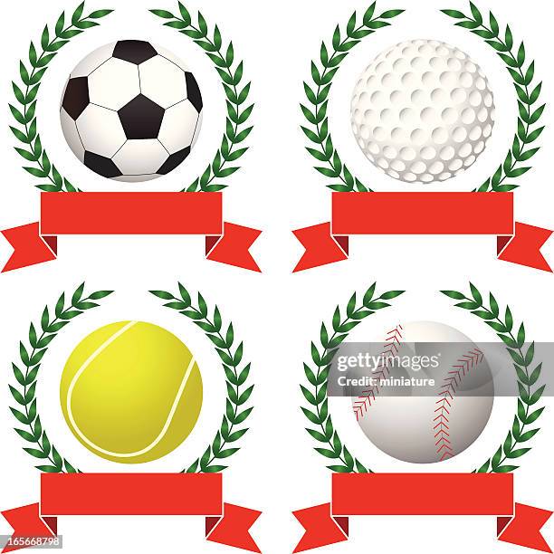 ball and laurel wreath - laurel maryland stock illustrations