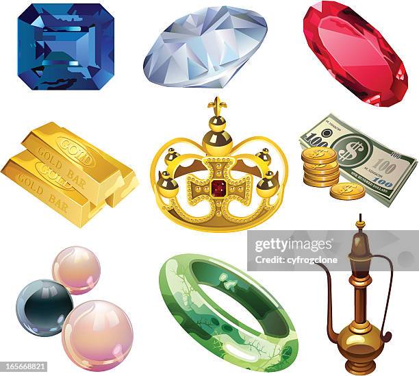 wealth - jade gemstone stock illustrations